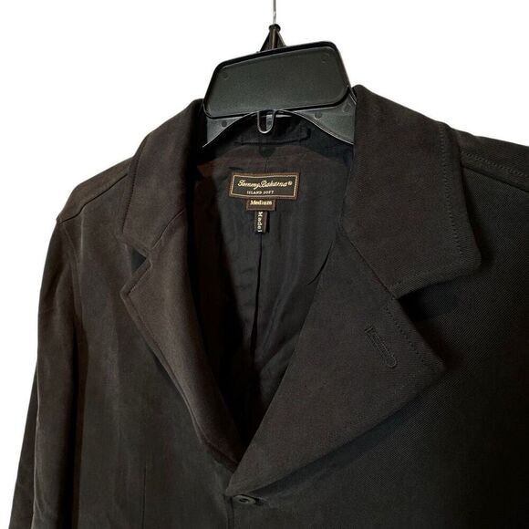 Tommy Bahama Island Soft Silk Jacket Men’s M/46 Notched Collar Three Button Blac - Picture 6 of 11